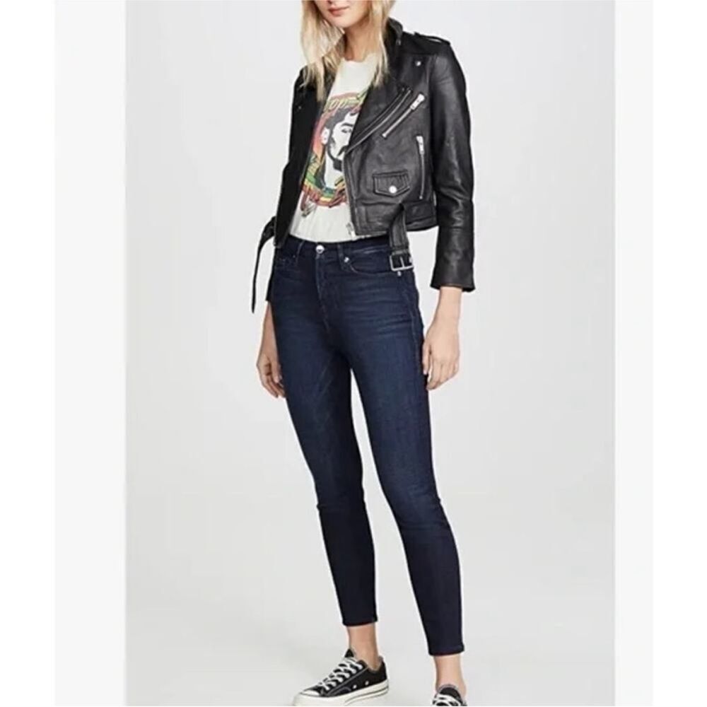 GOOD AMERICAN | NEW Good Waist Crop Denim Skinny Jeans Blue025 Women’s Size 25/0